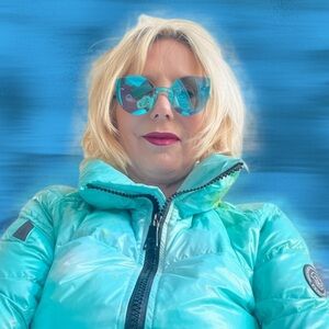 RetroSuperFuture Iridescent Blue Sunglasses